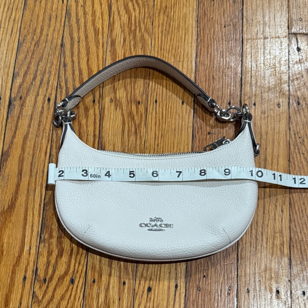 Coach Mini Payton Hobo White Leather Shoulder Bag, Excellent Condition